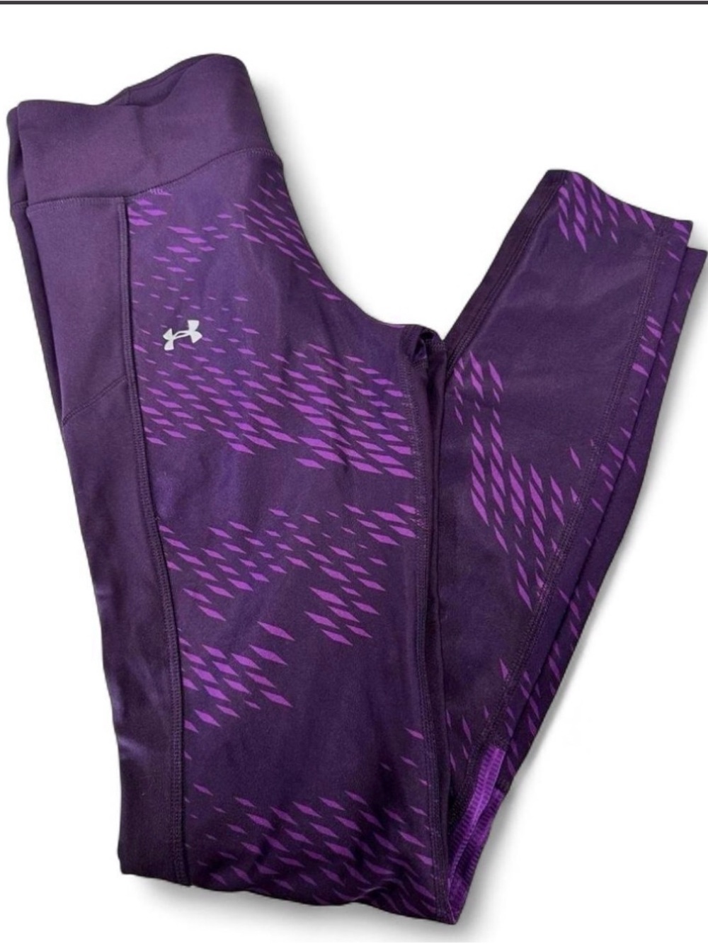 Under Armour HeatGear
Compression Leggings Purple Geometric Print Women's M